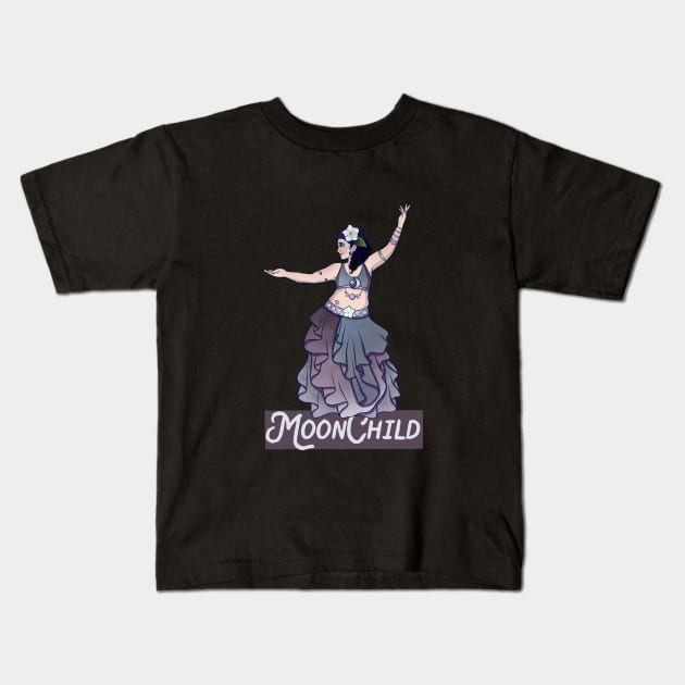 MoonChild Kids T-Shirt by bubbsnugg